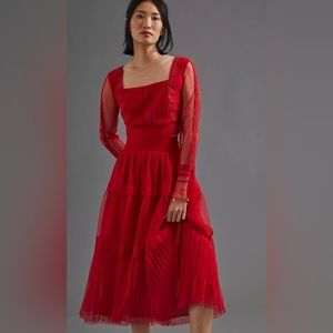 Anthropologie Dotted Tulle Skirt Set